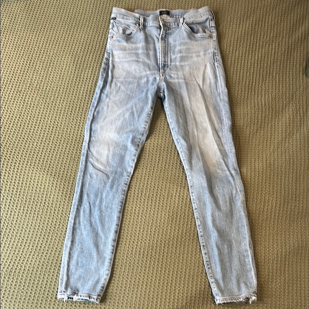 Citizens Of Humanity Blue Skinny Jeans with Vintage Wash